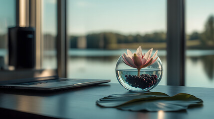 Lakeside Office With Laptop Blueberry In B0C1Da44