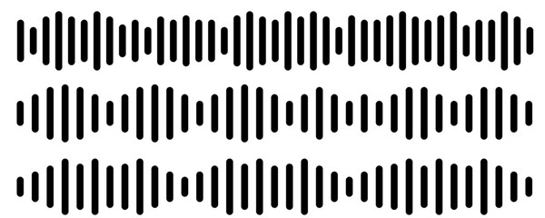 Sound wave Vector icon composed of clean lines representing audio, music, voice design
