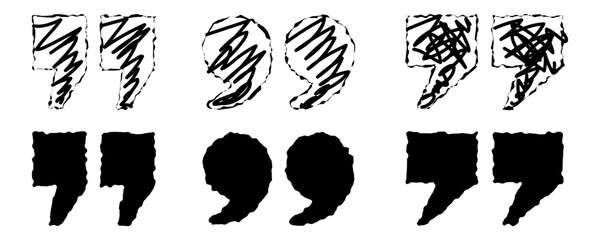 Quotation mark icon, speech vector symbol. Quote double logo, comma sign, conversation