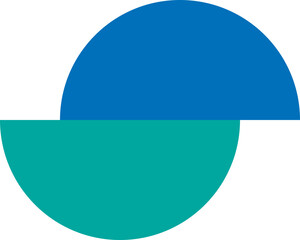 Green vector illustration of a round web button or icon, a blank plastic sphere symbol