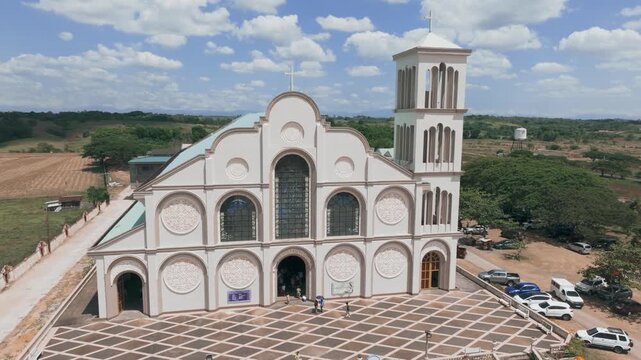 4K Drone View of St. Michael the Archangel, Gamu Cathedral: Isabela's Diocesan Seat.
its distinctive architectural elements and its serene setting, emphasizing its role as a spiritual beacon