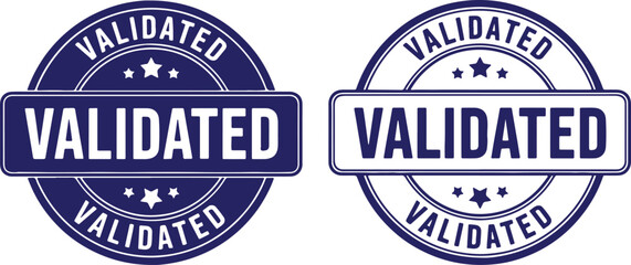 Fototapeta premium Blue validated stamps with stars approval confirmation, blue, stamp, validated, approval, confirmation, certification, seal, document, official, verified, accepted, authorized, granted, registered, en