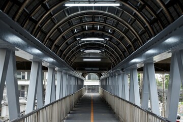 pedestrian bridge in the city