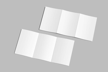 A5 Trifold Mockup Design Blank