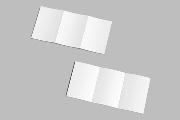 A5 Trifold Mockup Design Blank