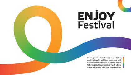 Obraz premium Abstract Musik Festival colorful gradient wave creative design templates