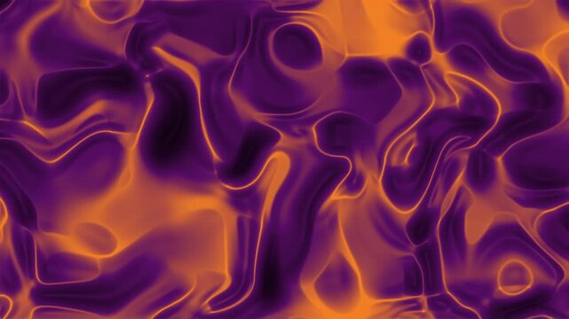 Abstrakte fliessende Farbtexturen in Violett und Orange