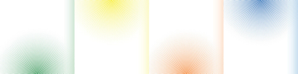 abstract halftone white background set in four colors
