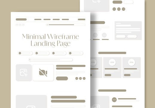 Elegant And Sophisticated Landing Page Wireframe