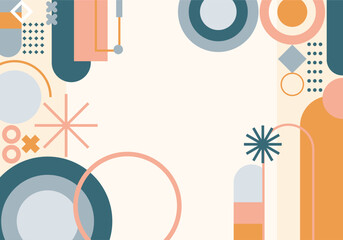 Fototapeta premium Colorful Flat Abstract Geometric Background