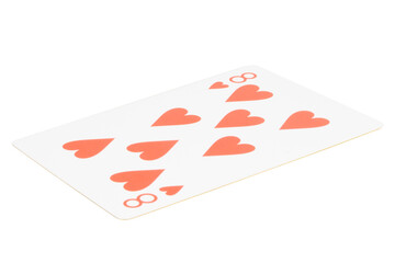 card gambling on white game luck eight hearts
