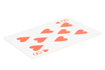 card gambling on white game luck eight hearts