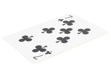 card gambling on white game luck seven clubs