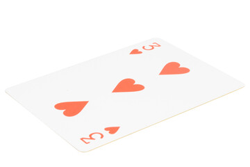 card gambling on white game luck three hearts
