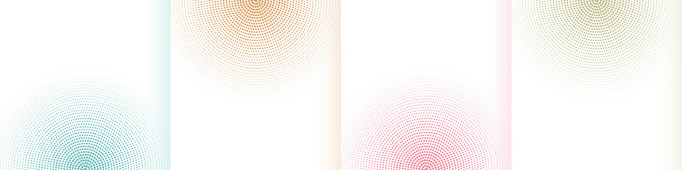 abstract halftone white background set in four minimal colors