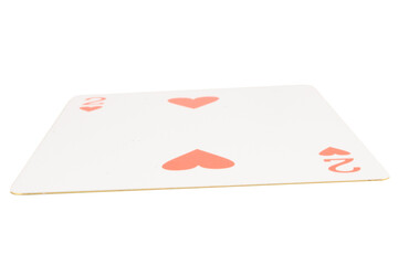 card gambling on white game luck two hearts