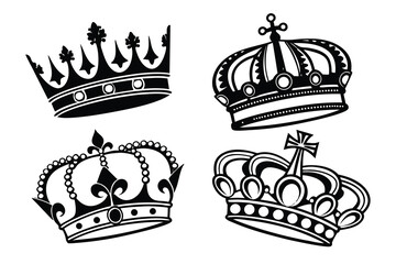 crown icons set
