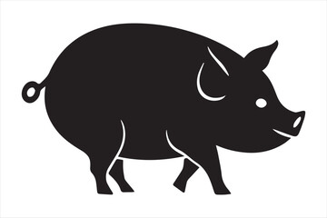 Fototapeta premium Pig silhouette