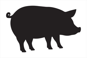 Fototapeta premium Pig silhouette