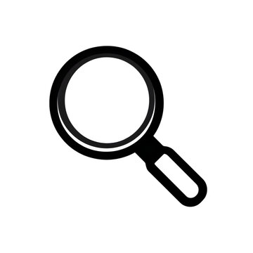 Magnifying glass icon for search, discovery, and investigation-themed projects, perfect for web design, user interfaces, and information technology visuals