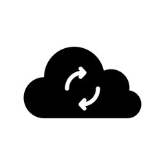 cloud icon with refresh, update icon, cloud computing icon