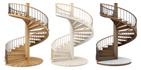 DNA spiral staircase with architectural design in 3D render