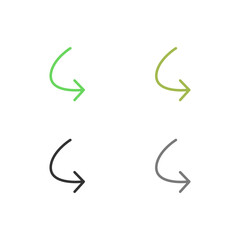 Obraz premium ARROWS FOR GRAPH OR PROJECT DESIGN ELEMENTS VECTOR