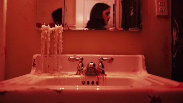 Sinister Rituals: Chilling Scene Of Occult Practices Unveiled In Dark Lighting