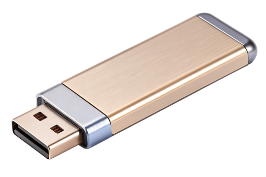 Sleek Modern USB Flash Drive on AI Generated by PNG