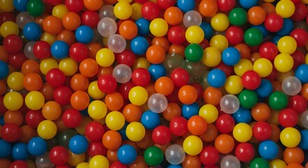 Obraz premium Colorful Plastic Balls in Vibrant Assortment Perfect for Playful Backgrounds