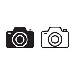 Camera Vector Icons on White Background