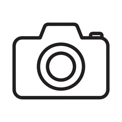 Simple Camera Outline Vector Illustration