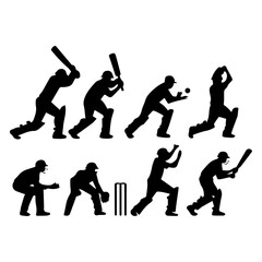 cricket silhouettes