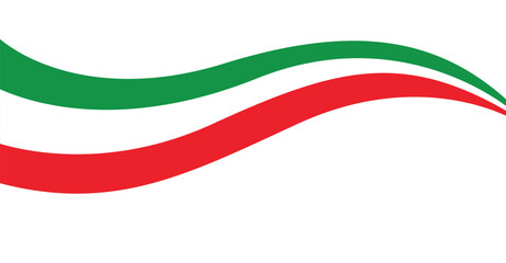 Waving flag of Italy isolated on png or transparent background,Symbol of Italy