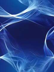 Ethereal Blue Abstract: Swirling Light and Energy Design