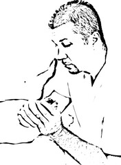 Orthipaedist massaging foot