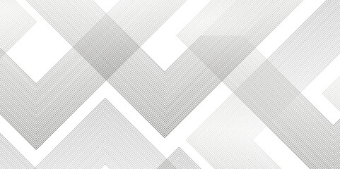 Abstract background with lines, White color technology concept geometric line vector background. Modern Abstract white background with layers of textured white transparent material in triangle design.
