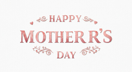 Elegant Watercolor Happy Mother's Day Greeting Card Design: A sophisticated and heartfelt message of love and appreciation for mothers everywhere, featuring a delicate watercolor effect on the text...
