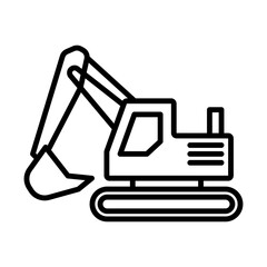 Excavator icon used in construction and excavation projects