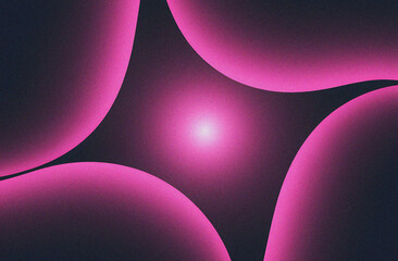 Vibrant Pink and Black Abstract Neon Glow Background