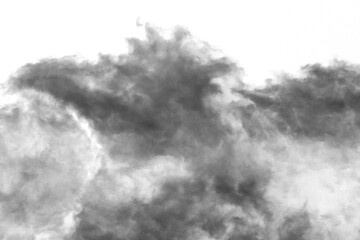Realistic dark fog or smoke effect isolated on transparent background. fog overlay, steam texture,...