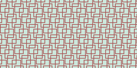 Geometric pattern with red squares on light blue background
