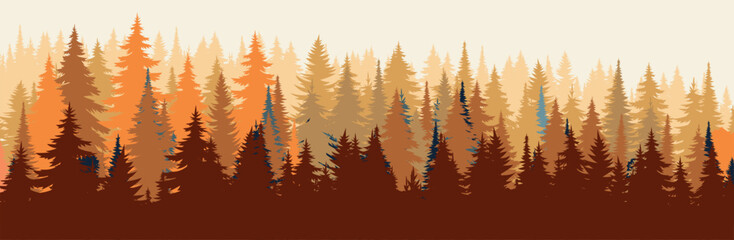 Fototapeta premium orange trees vector illustration background