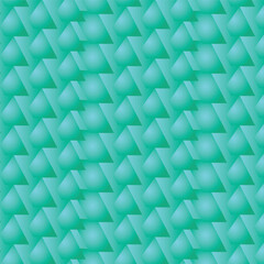 Fototapeta premium Teal geometric pattern with dimensional triangles vector