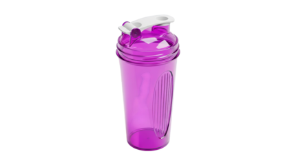 Purple Plastic Protein Shaker Bottle