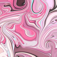 Vibrant pink marble swirl pattern with fluid textures and dynamic movement, ideal for digital art, fashion design, or modern decorative backgrounds.
