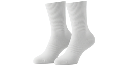 Pair Of White Crew Socks Mockup