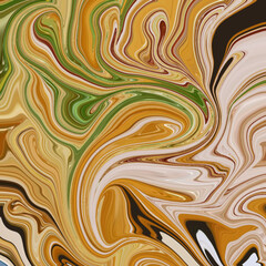 Vibrant swirled abstract design in earthy shades of yellow, green, and beige. A dynamic and colorful texture perfect for digital art, print, or backgrounds.
