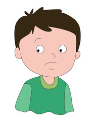 Obraz premium Vector illustration the boy looking angry