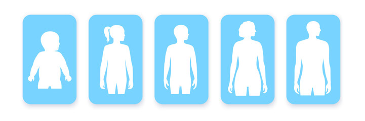 Human silhouettes poster